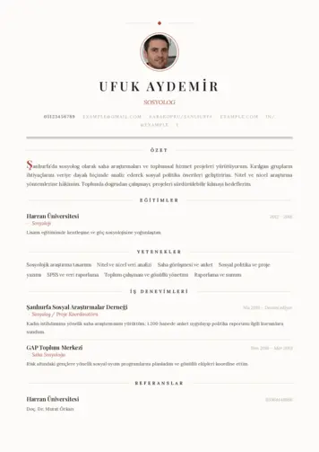 Sosyolog Cv Örnekleri cv indir